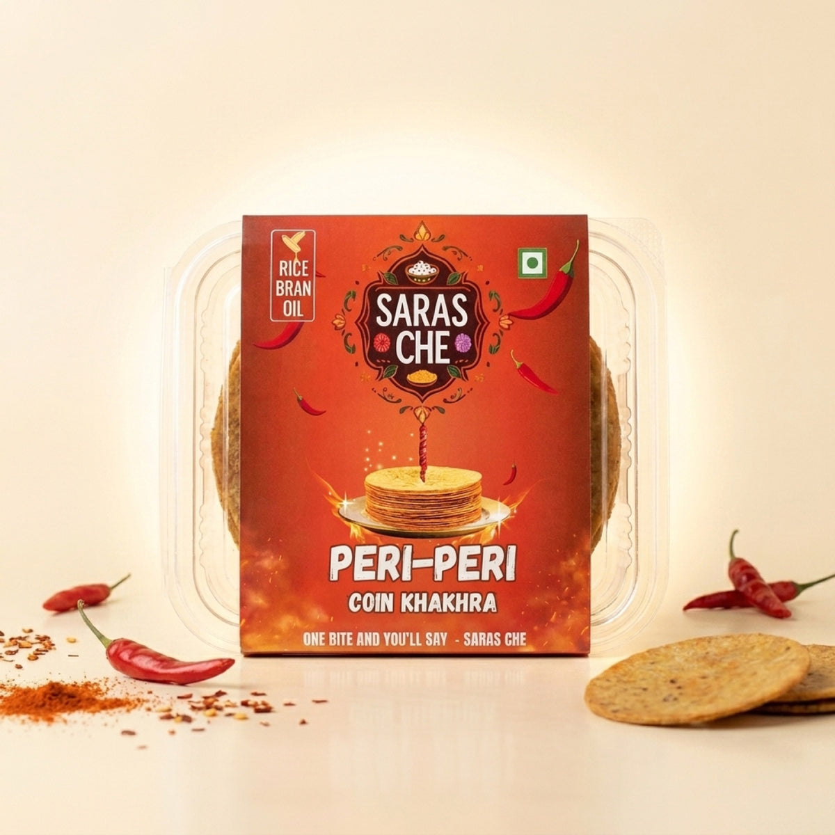 Peri Peri Coin Khakhra | Saras Che