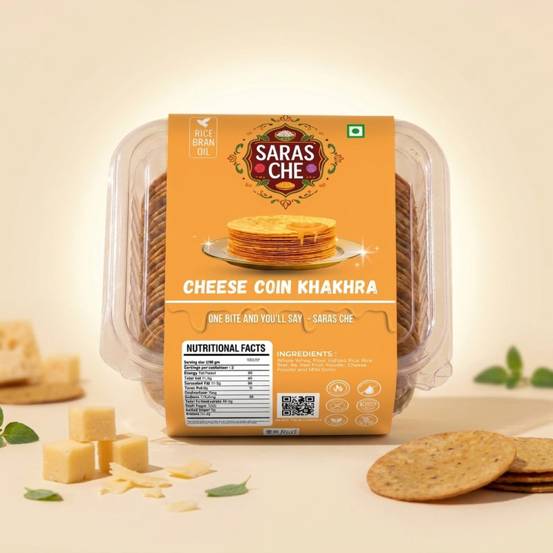 Cheese coin khakhra pack