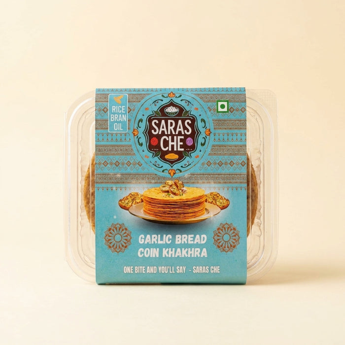 Garlic Bread coin khakhra pack